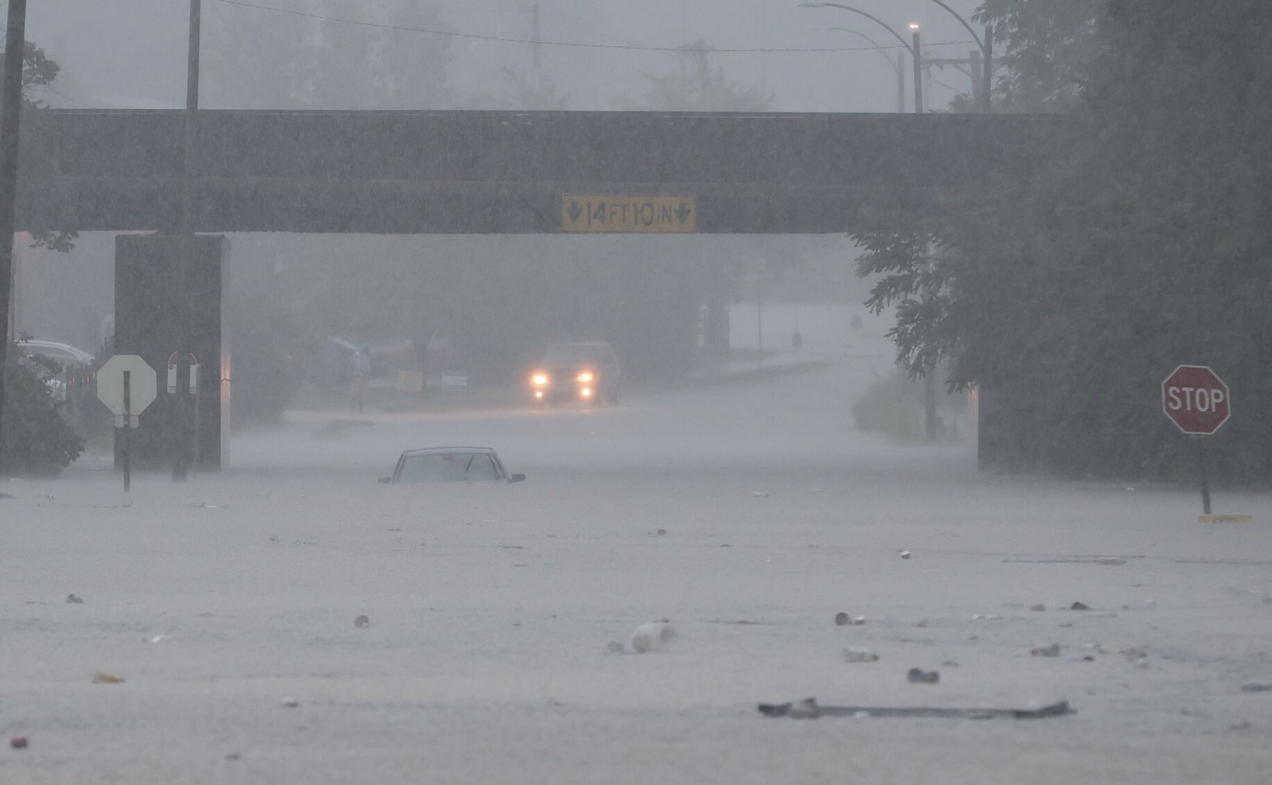 Flooding on Thursday on Goodfellow Boulevard